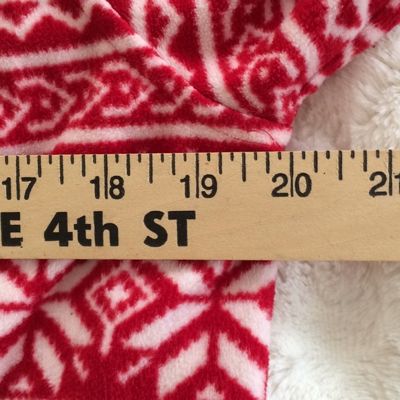 Poly fleece red snowflake zip T 10 12 M petite - Picture 3 of 7
